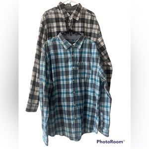 Bundle of two Ecko unltd plaid button up long sleeves. 55% cotton,45% po…